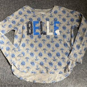 GAP kid's Disney BELLA Floral Long Sleeve Shirt Size S(6-7)